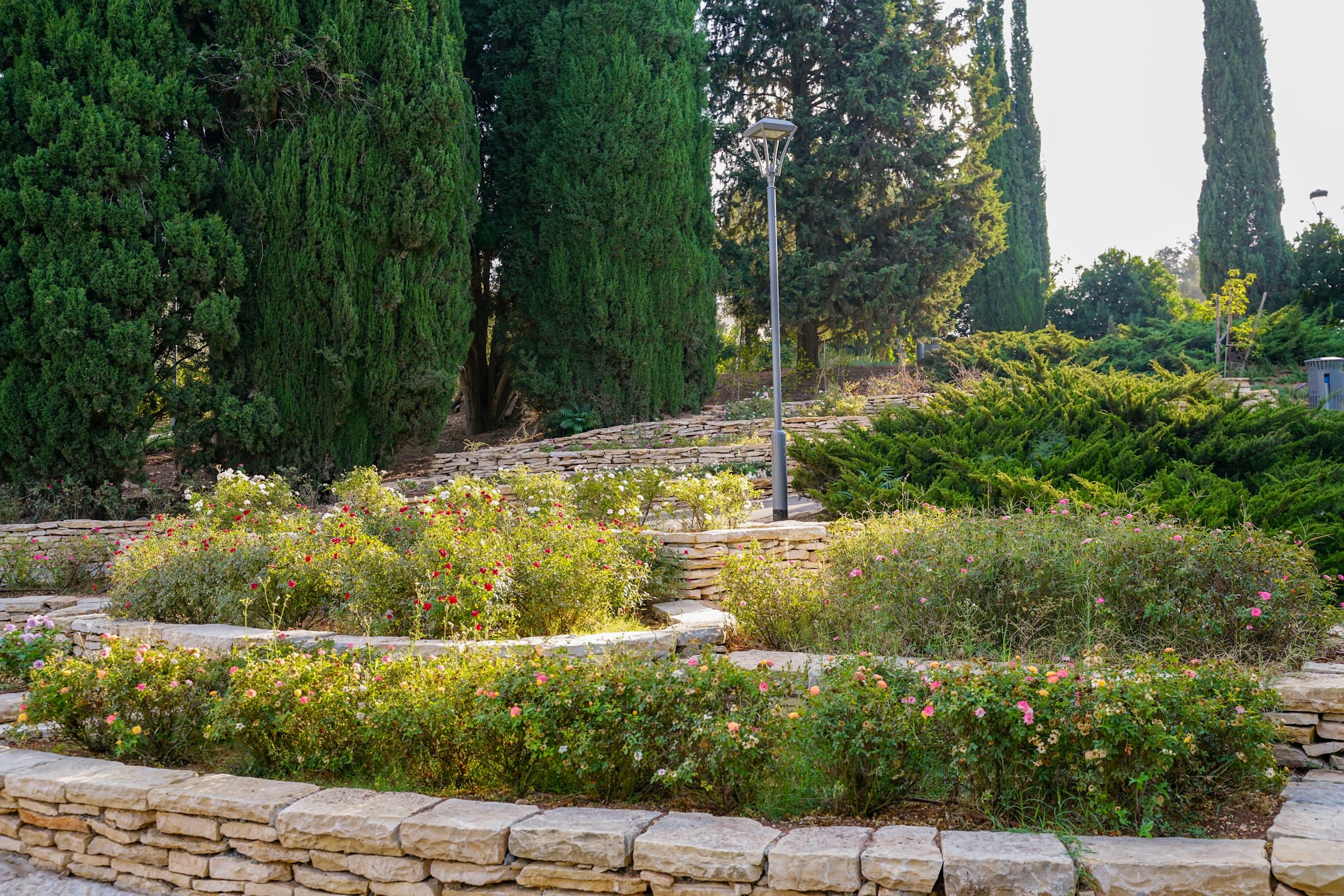 Jardin aménagé en terrasses sur une pente, à Chexbres